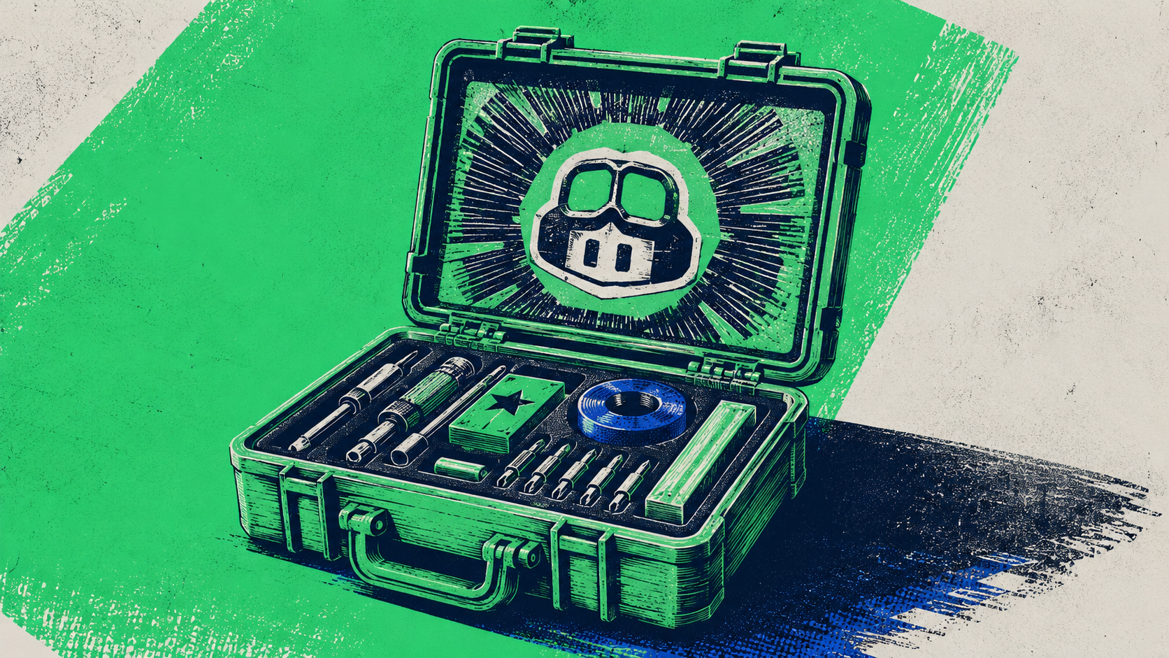 Illustration of a student laptop showing GitHub Copilot enabled in a code editor with a verification badge
